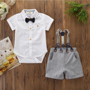 New Baby Boy Clothing Sets Infants Newborn Boy Clothes Short Sleeve Romper+Shorts 2PCS Outfits Summer