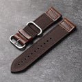 Genuine Leather Strap 20 22 24MM Wear-resistant Soft Breathable Waterproof Men's