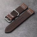 Genuine Leather Strap 20 22 24MM Wear-resistant Soft Breathable Waterproof Men's