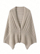 Beige knitted cardigan on a white background, Obroi