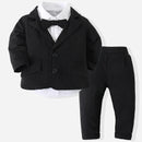 Spring Newborn Boy Clothes Gentleman Black Suit Coat Tops Pants Kids Outfit Baby Boutique Clothing Sets