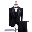 Wedding Suits for Men Burgundy Black Blue Khaki Groom Wedding Suit Slim Fit Shawl Collar Prom Suits