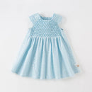 Girl Blue Sleeveless Dress Mesh Party Dress