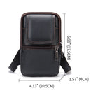 Men's Genuine Leather Mini Waist Bag for Men Crossbody