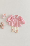Girls' Little Rabbit Shirt Spring Baby Stylish Doll Collar Edition Shirt Children's Cute Spring Dress