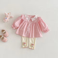 Girls' Little Rabbit Shirt Spring Baby Stylish Doll Collar Edition Shirt Children's Cute Spring Dress
