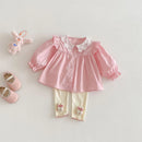 Girls' Little Rabbit Shirt Spring Baby Stylish Doll Collar Edition Shirt Children's Cute Spring Dress