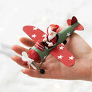 Retro Christmas Pendant Antique Style Santa Claus Airplane Christmas Tree Hanging Decoration