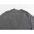 Autumn Women Single Button Cut Out Knit Wool Blend Cardigan Coat