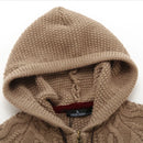 Winter Hooded Cardigans Men Autumn Causal  Knitted Sweater Couple Knitwears Men Clothing