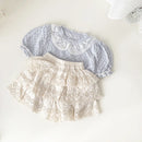 Baby Knitted T-shirt Toddler Gilrs Summer Hollow Out Shirts Children Clothing 0-4Y