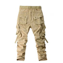 Men Basic Cargo Pants Trouser Outdoor Casual Cotton Pants Male