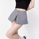 Women's Summer Anti-light Shirt Skirt Shorts Striped Half Short Mini Skirt