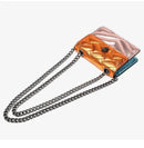 Women's Bag Chain Shoulder Crossbody Bag with Eagle Head Detail and Premium Small Square Bag