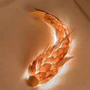 Nordic Modern Bamboo Led Wall Lamp Handwoven Big Fish Wall Lamp Living Room Art Wall Home Decoration