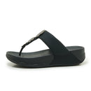 Summer Women's Thick Heel Sandals Metal Slip-On Comfortable Leather Bottom Slippers