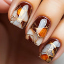 24 pieces of multi-color flower French stripes with butterfly, star and planet patterns, detachable false nails, pressed nails,