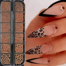 Gold Caviar Beads Nail Charms Mini Round Beads Nail Decoration DIY Nail