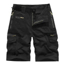 Men's Casual Shorts Summer Shorts Male Cotton Solid Breathable Cargo Knee Length Trousers
