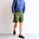 Military Waist Buckle Shorts Retro British Cotton Shorts Naples Green Canvas Cargo Short Trousers Leisure Workwear
