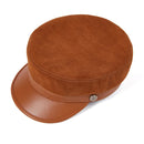 Brown leather cap on a white background, Obroi