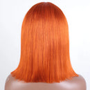 Lekker Clearance Ginger Highlight 613 Blonde 100% Human Hair Wigs Short Straight Bob Middle Part Lace Front For Black Women Wig