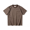 Brown checkered t-shirt on a white background, Obroi