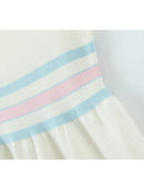 Women Autumn Mini Knit Dress Chic Sweet Cute Slim Square Neck Stitching Embroidery Short Strap Dress Female