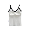 Ribbed Bra Camisole For Women Tank Top Sando Singlet Vest V Neck Sleeveless Sexy Casual