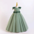 Elegant Dress for Girls Tulle Flower Wedding Evening Bridesmaid Birthday Party Gown 8-12 Years