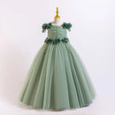 Elegant Dress for Girls Tulle Flower Wedding Evening Bridesmaid Birthday Party Gown 8-12 Years