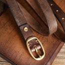 Retro Narrow Genuine Leather Women Belt Pure Copper Button Western Jeans Belt Women Belt
