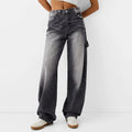 Pants All Season Simple Full Length Regular Fit Straight Pants for Women