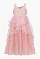 Girl Dress Flower Embroidered Bow Princess Dress Children Christmas Birthday Party Dress Girl Dress