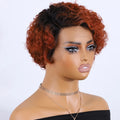 Hair Wigs Long Pixie Cut Curly Bob Side Part Lace Front For Women Remy Hair Wigs