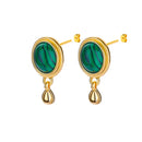 Oval Water Drop Stud Earrings For Women Stainless Steel Earring Female