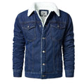 Men Denim Jackets Slim Casual Denim Coats Thicker Winter Jean Jackets Warm Coats