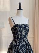 Dresses For Women Slash Collar High Waist Sleeveless Thin Elegant Dress Spring