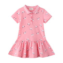 Summer Kids Girls Party Dresses Yellow Toddler Kids Frocks Short Sleeve Birthday Baby Dresses