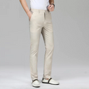 Linen Casual Straight Relax Fit Pants Trousers Men Clothing