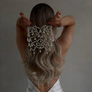 Luxury Mesh Headpiece Chain Wedding Accessories Handmade Elegant Bridal Hair Comb Dress Jewelry