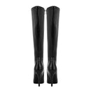 Black knee-high boots on a white background, Obroi