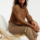 Chic Women Sweatshirt Tops Pullover Female Hoodies Quilted Jackets