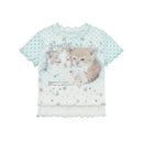 Cute Cat Star T-shirt Women Summer Slim Fit Crop Top Aesthetic Tees