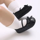 Baby Patent Leather First Walker Shoes for Girl Infant Spring Autumn Bow Princess Dress No-Slip Shoes