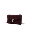 Winter Classic Compact Bag Matte Leather Women Crossbody Bag Chain Strap Shoulder Bag