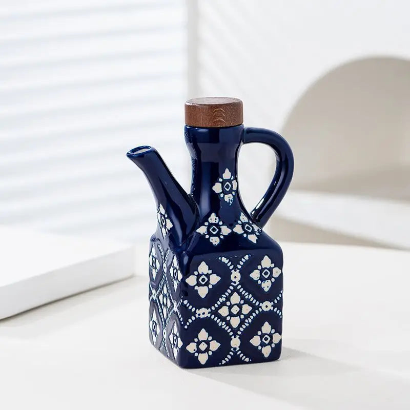 American ceramic oil pot commercial oil bottle household kitchen seasoning bottle