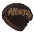 Warm Winter Hat Knitted Hat Add Fur Lined Thick Ski Beanie Cap