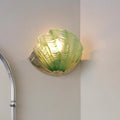 Luxury Wall Light Brass Shell Creative Glass Retro Living Room Bedroom Foyer Corridor Mirror Wall Lamp