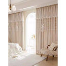 French Lace Double Embroidered Flower Curtains for Living Dining Room Bedroom Yarn One Princess Girl's Room Blackout Feeling